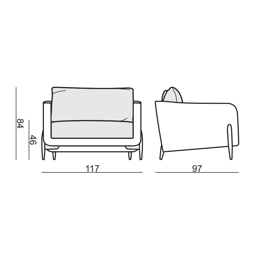 Кресло Jenny, молочное Sits S1257 - Вид №2