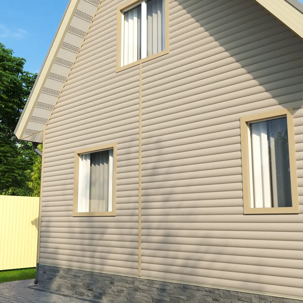 Сайдинг ПВХ MONLID блок-хаус 3 м бежевый 0.61 м² STLM-2190752 - Вид №2