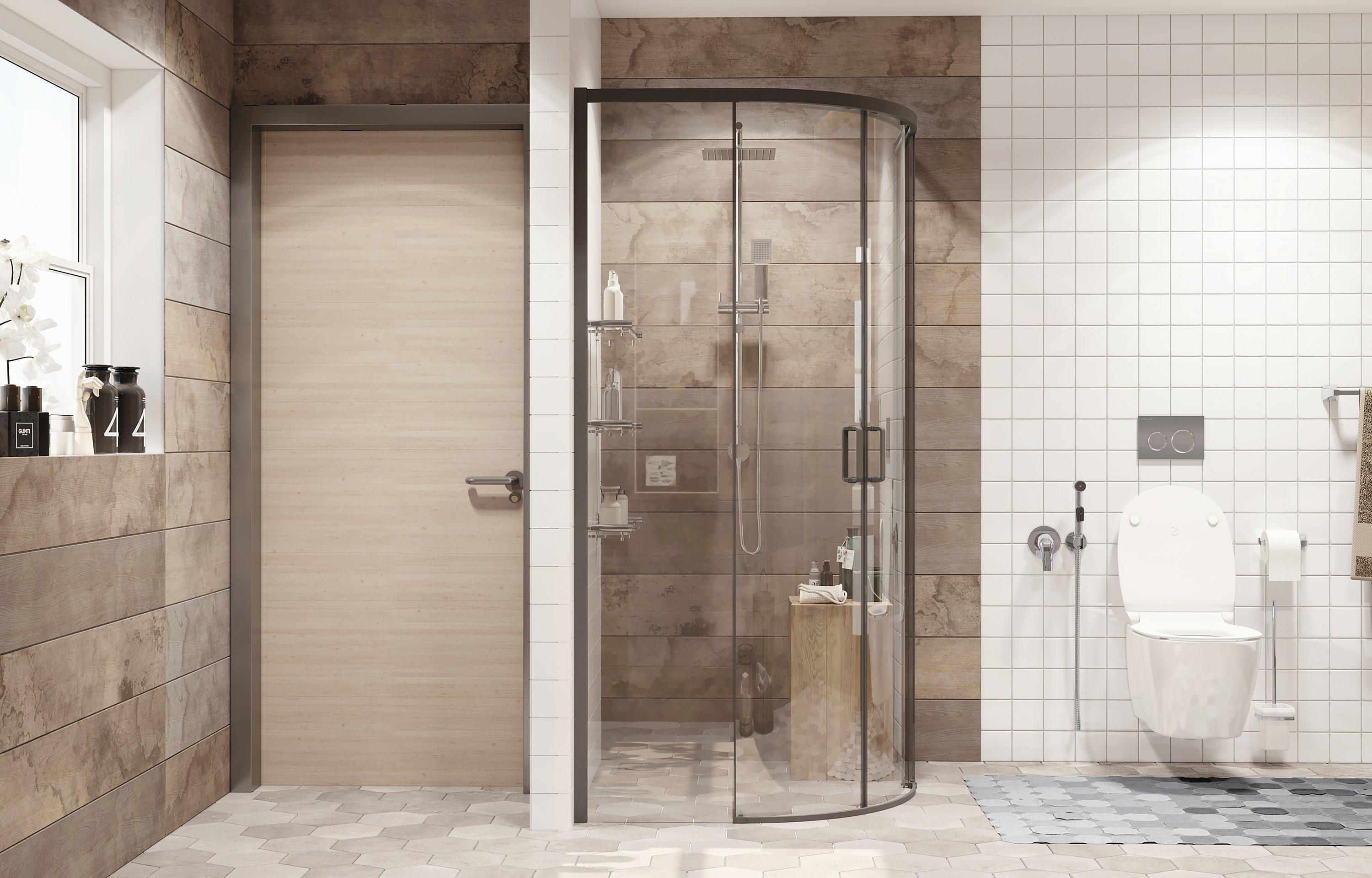 Душевое ограждение Ambassador Queen 11011202Black (1000x1000x2000), 1 место  - Вид №2