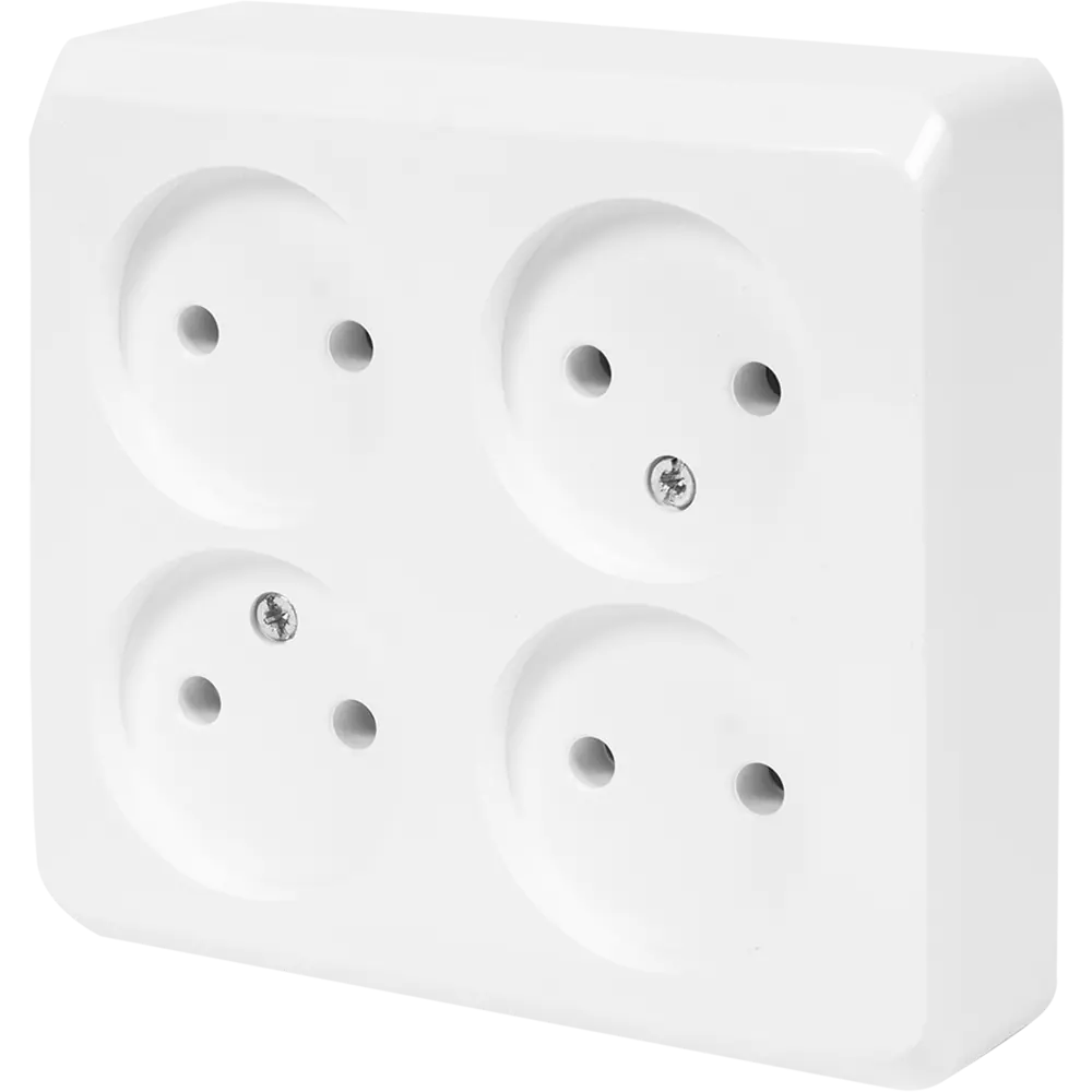 Четверная розетка SYSTEME ELECTRIC Этюд для открытого монтажа 17985635 STLM-1115971 - Вид №1