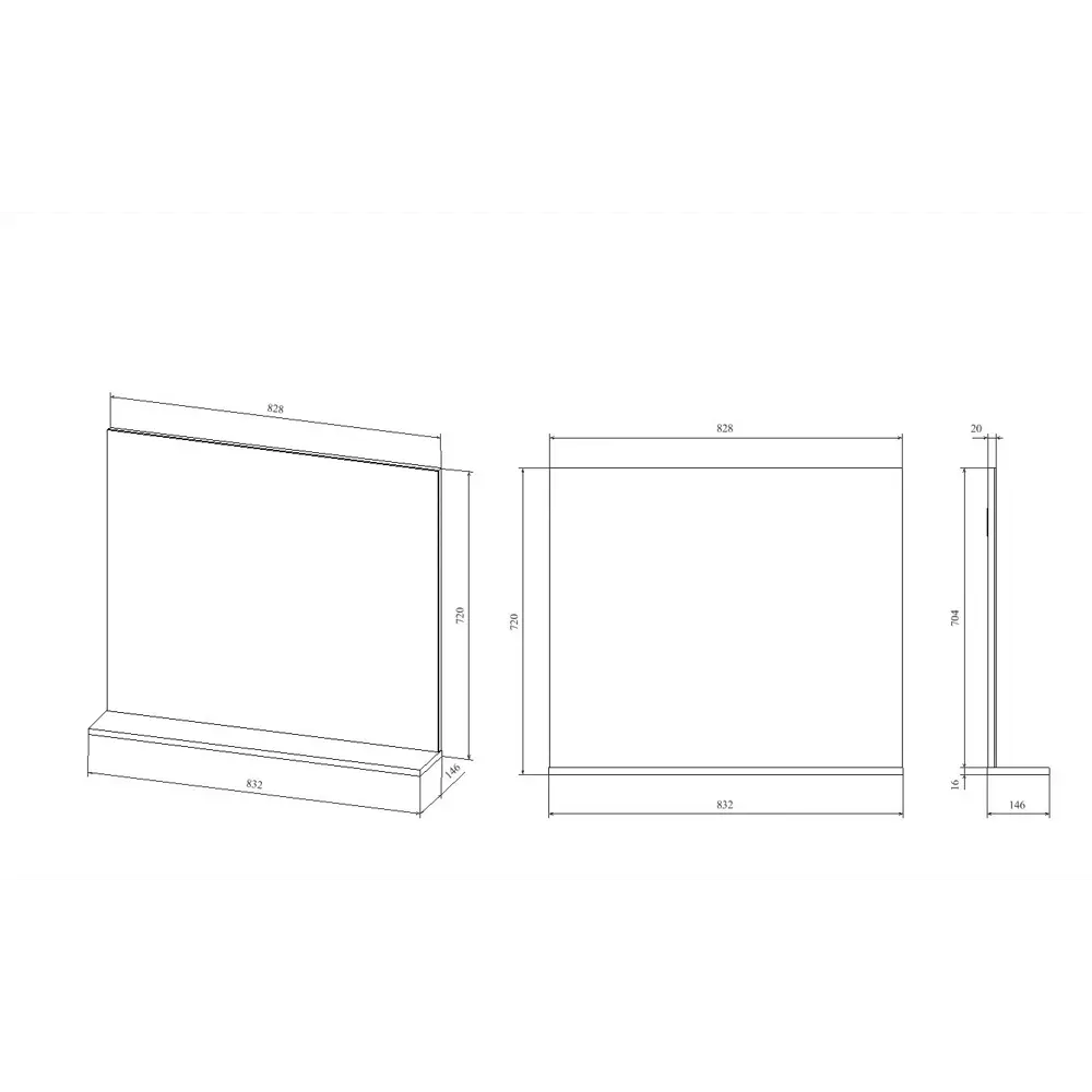 Зеркало «Элеганс» с полкой 85x72 см цвет светлое дерево Santreyd STLM-2201356 - Вид №4