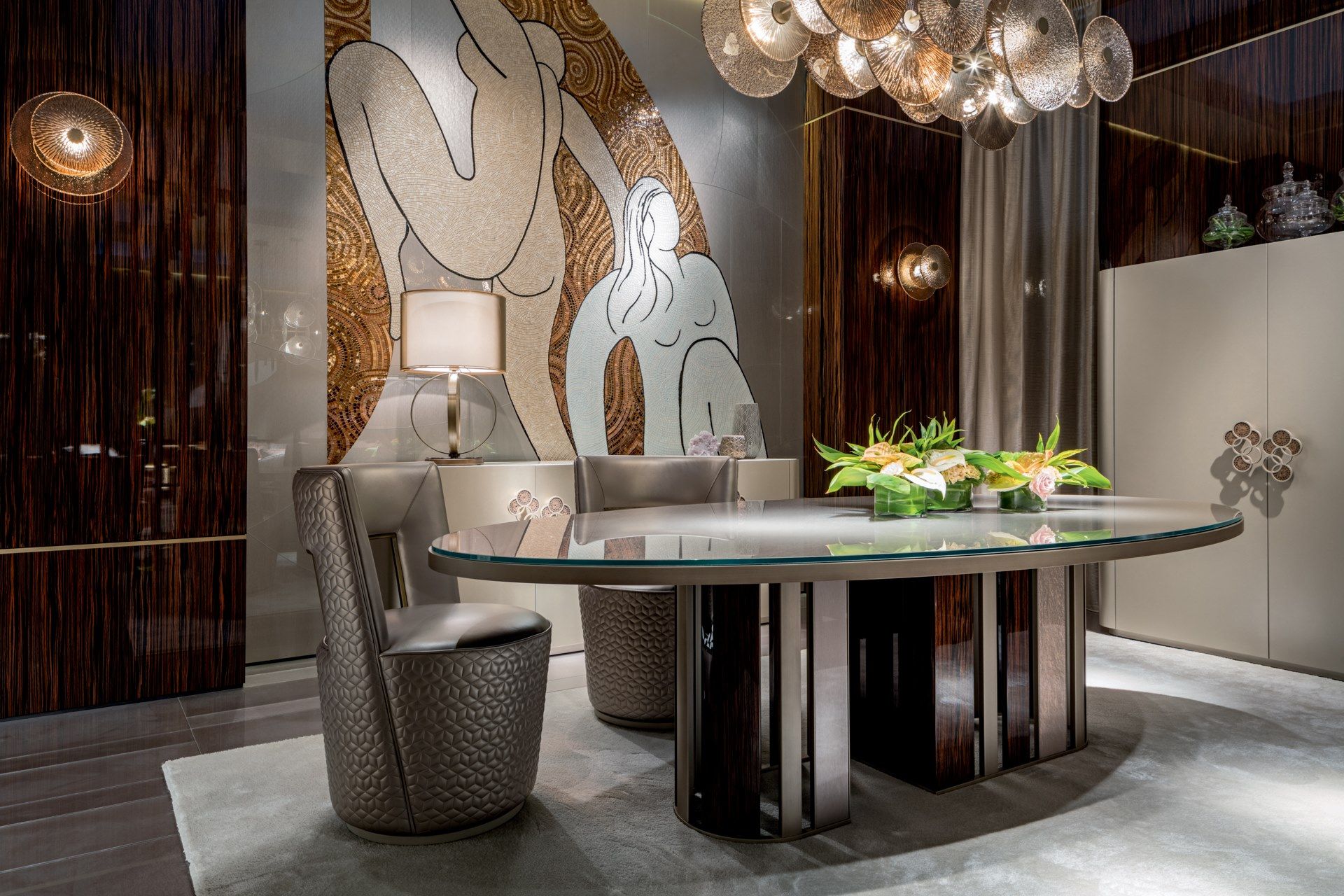 Овальный стол с Витритовой столешницей Sicis Коро ARCH-00131691 - Вид №2