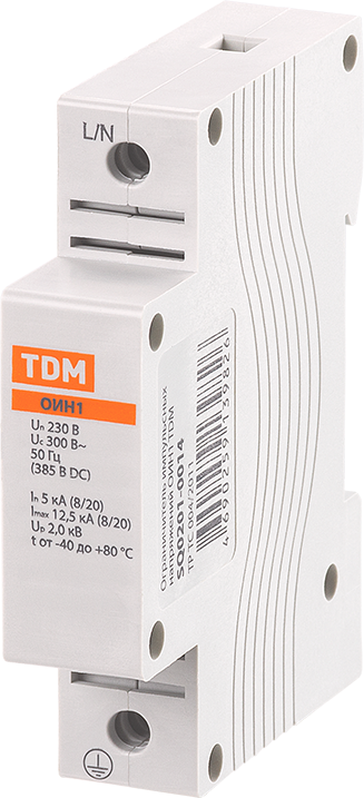 Ограничитель импульсных напряжений TDM Electric ОИН1 для защиты электрооборудования 84399570 STLM-0049339
