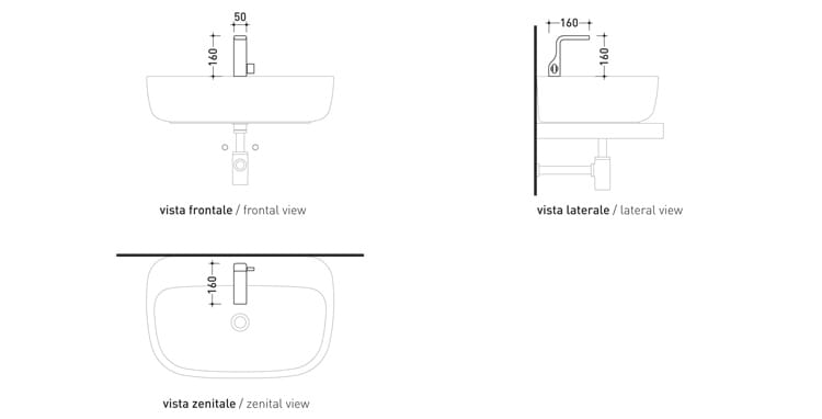 Однорычажный смеситель для раковины Ceramica Flaminia Noke' ARCH-00137380 - Вид №2