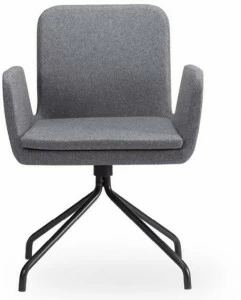 ROSSIN Вращающийся стул на жердочке из ткани с подлокотниками Sofie