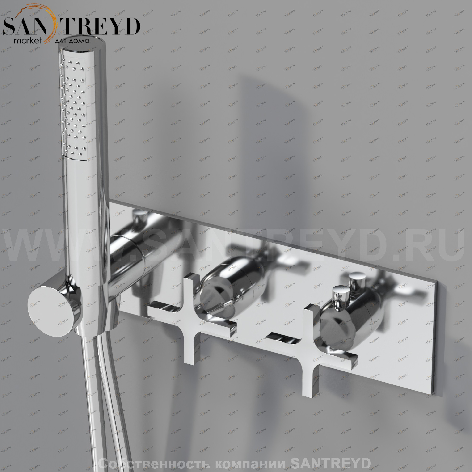 Встроенный термостат AMEM341S MEMORY хромированный Agape