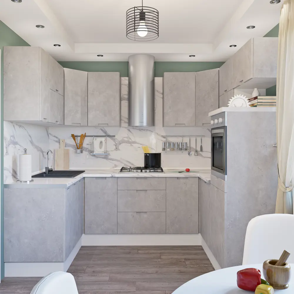 Фасад для кухонного ящика Берлин 39.7x25.3 см Delinia ID МДФ цвет серый STLM-2180869 - Вид №17