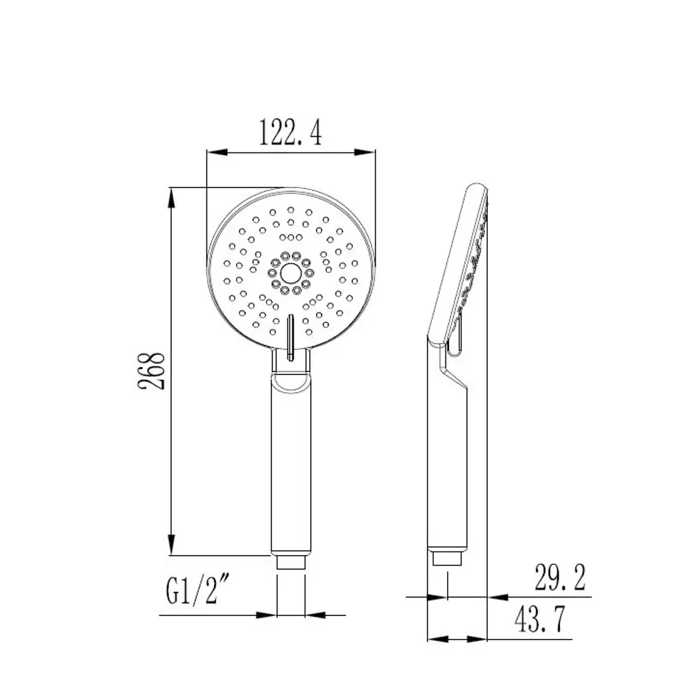 Лейка для душа Esko ESP115 4 режима цвет хром STLM-2197424 - Вид №1