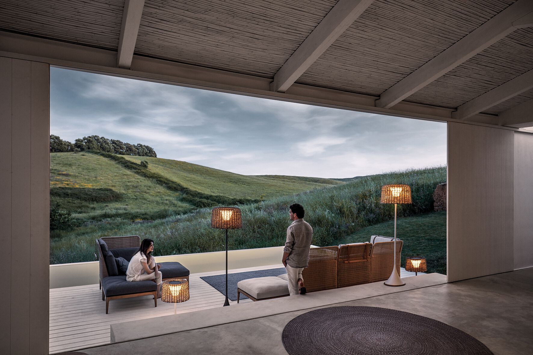 Плетеное и тканевое садовое кресло Gloster ARCH-00122507 - Вид №6