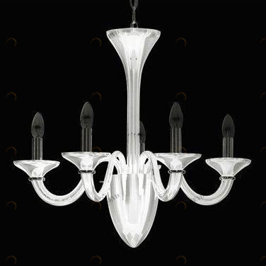 Люстра дизайнерская Index белая, хром White Lady SP5 IDEAL LUX ДИЗАЙНЕРСКИЕ, WHITE LADY BIANCO 057452 Белый 