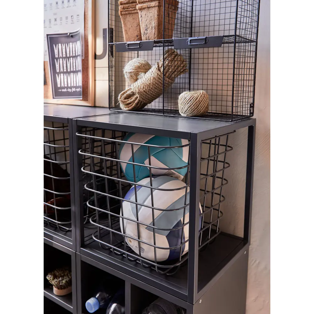 Корзина Spaceo KUB Paris 30х30х30 см 30 л металл цвет черный STLM-2060505 - Вид №4