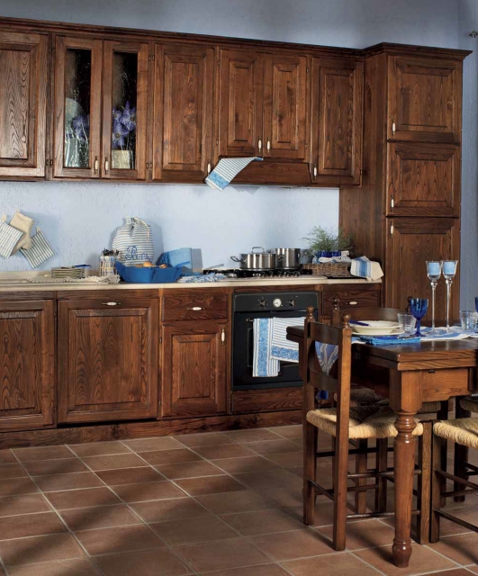 Comp. 3010 Tifernoit Кухня в старинном каштане Cucina - Вид №2