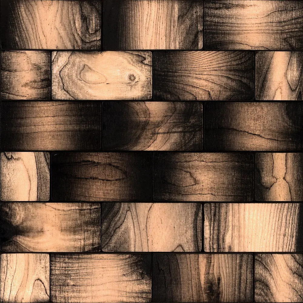 Деревянная мозаика ЭШФОРД 50x100 мм 300x300 мм Santreyd STLM-2043436 - Вид №1