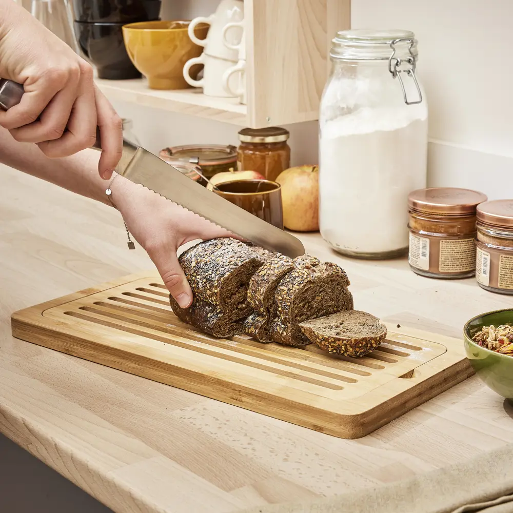 Доска разделочная Delinia 40x20 см бамбук цвет золотистый STLM-2117963 - Вид №4