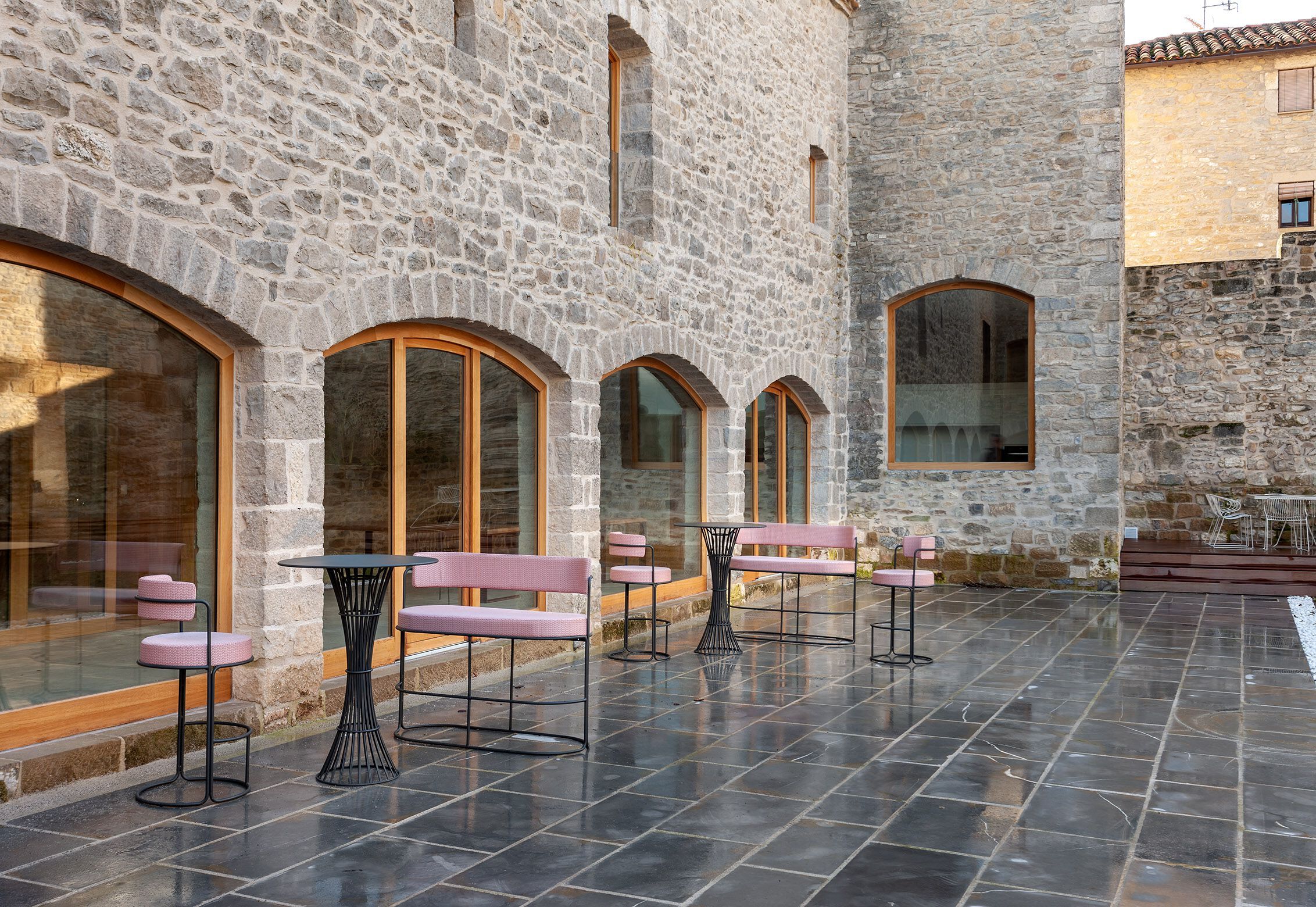 Тканевая садовая скамейка со спинкой iSimar Paradiso ARCH-00147657 - Вид №1