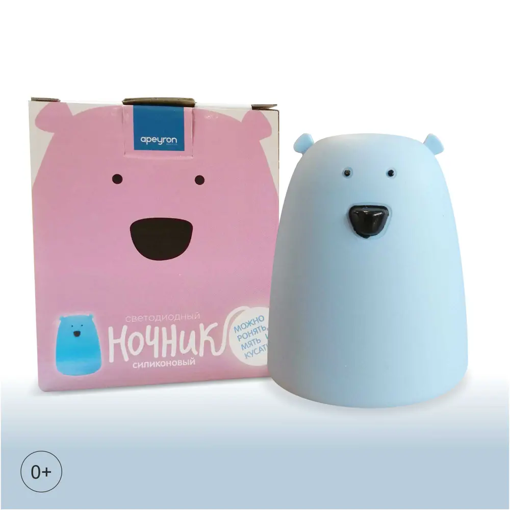 Ночник светодиодный «Мишка», IP44, цвет голубой APEYRON STLM-2075617 - Вид №11