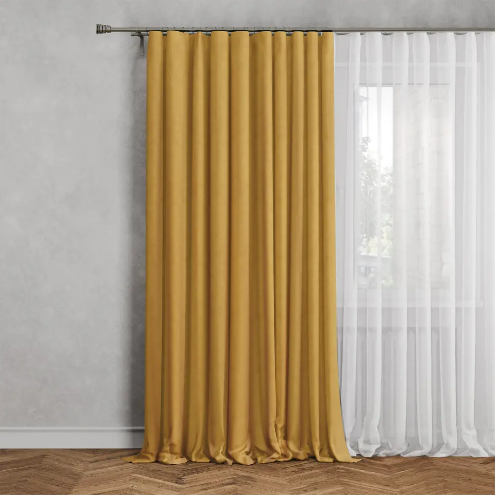 GARDEN Штора на ленте с эффектом затемнения, цвет манго 200x280 см 89390610 STLM-1567831