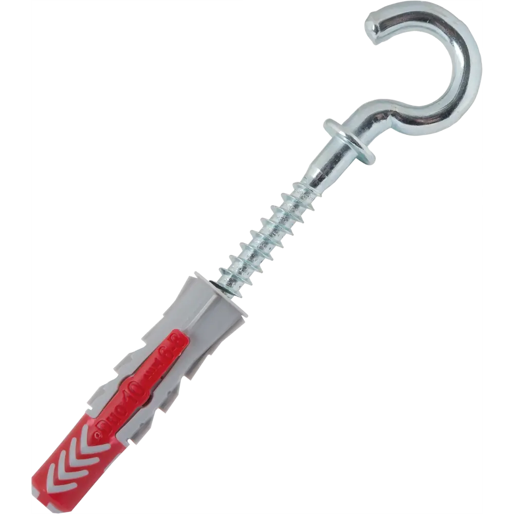 Дюбель универсальный DuoPower 10x50 мм, крюк-полукольцо, 2 шт FISCHER STLM-2047844 - Вид №1