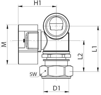 TECO Клапан с накидной гайкой для двухтрубных счетчиков газа G2 punto arancio sun-id-1349394 - Вид №1