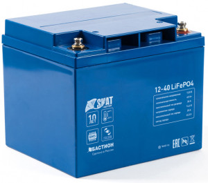 Skat i-Battery 12-40 LiFePO4 rechargeable battery, 12 v, 40 ah li-ion battery, based on lifepo4 cells ifr 32650, structure 4s7p. rated voltage 12.8 v, charge voltage up to 14 v. maximum discharge current up to 30 a; charge current up to 20a. built-in bms