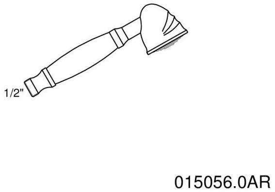 Bronces Mestre Старинный серебряный ручной душ Shower system 015056.0ar.71 - Вид №1