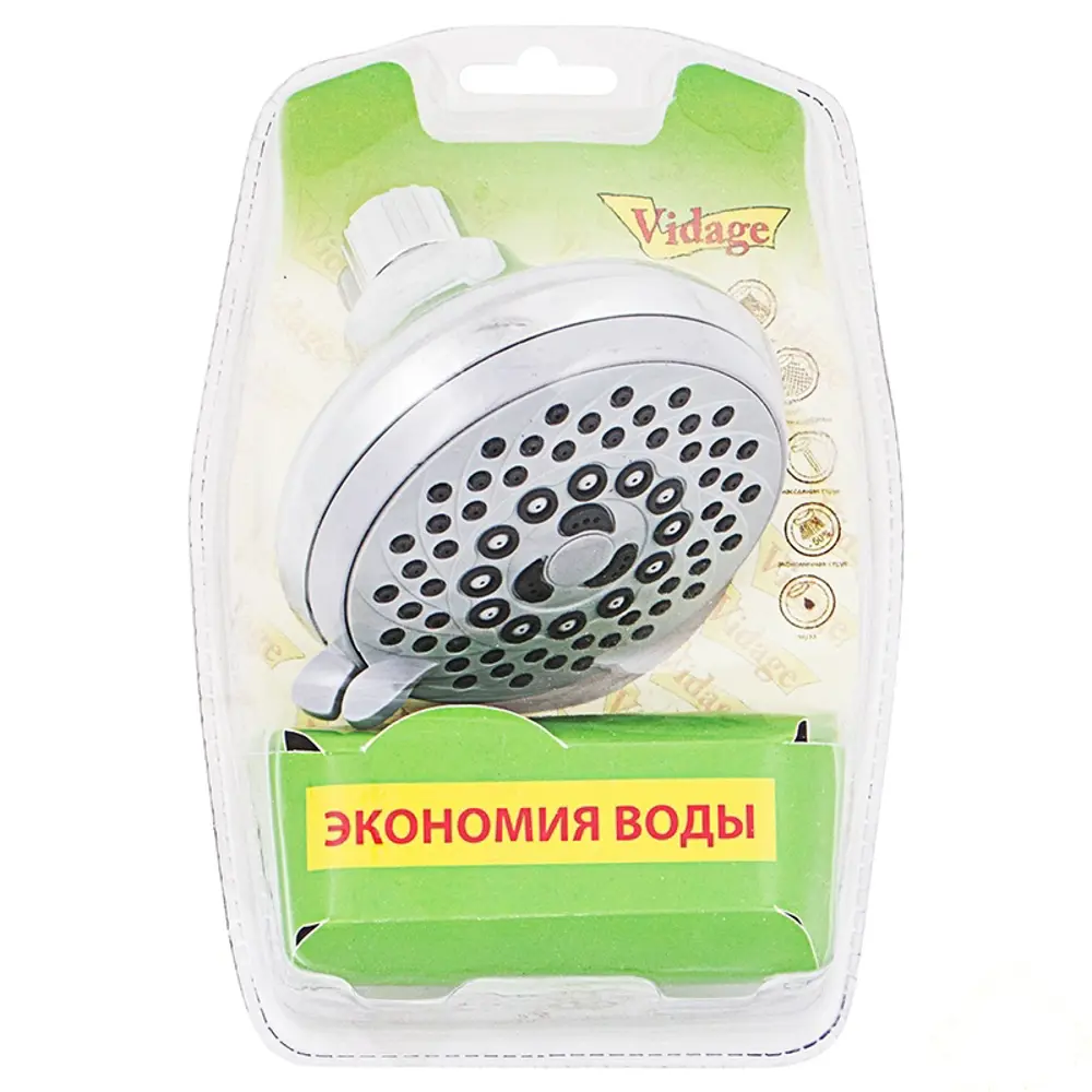 Лейка для душа Vidage «S Water-4» с экономией воды, 10 см, 4 режима, пластик Без серии STLM-2209689 - Вид №1