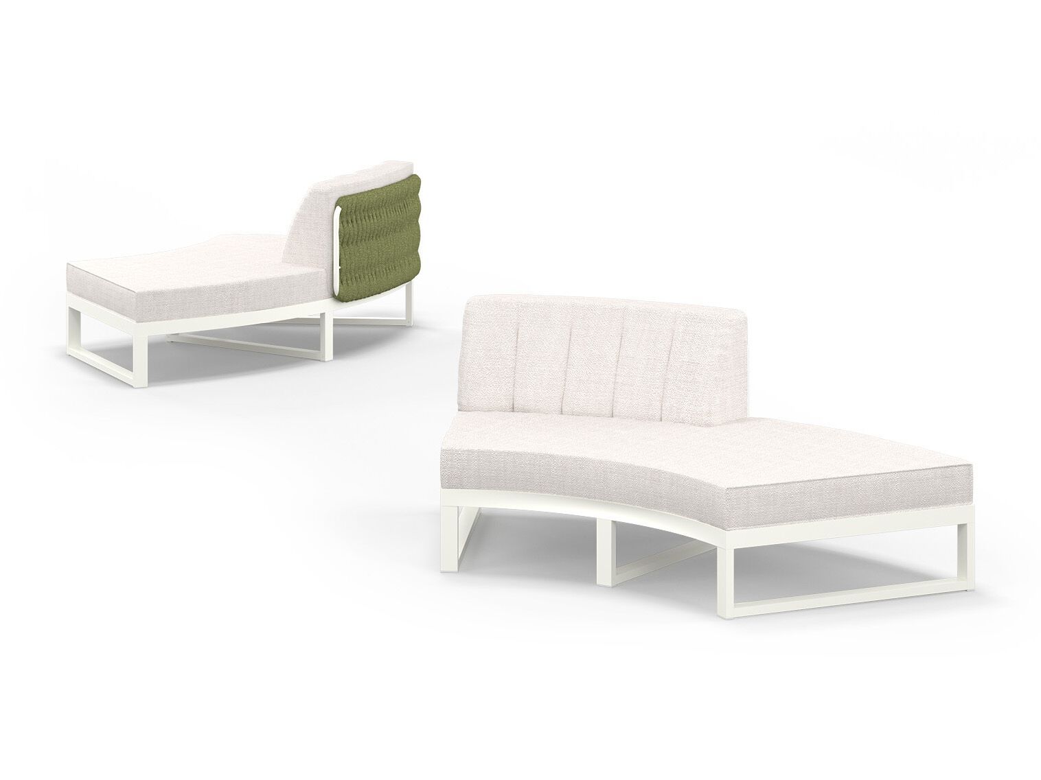 Тканевый изогнутый модульный садовый диван MAMAGREEN Munia ARCH-00038936 - Вид №2