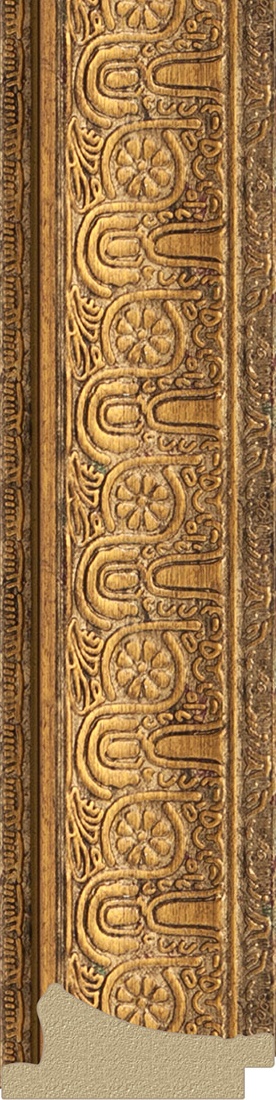 BY 4137 Зеркало с гравировкой в багетной раме - медный эльдорадо 73 mm EVOFORM Exclusive-G - Вид №3