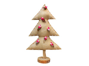 Рождественская елка из мешковины