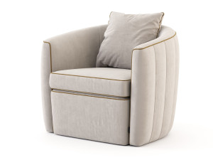 Бархатное кресло с подлокотниками