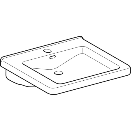 128662000 Раковина Geberit Renova Comfort Square, безбарьерная Geberit  - Вид №13