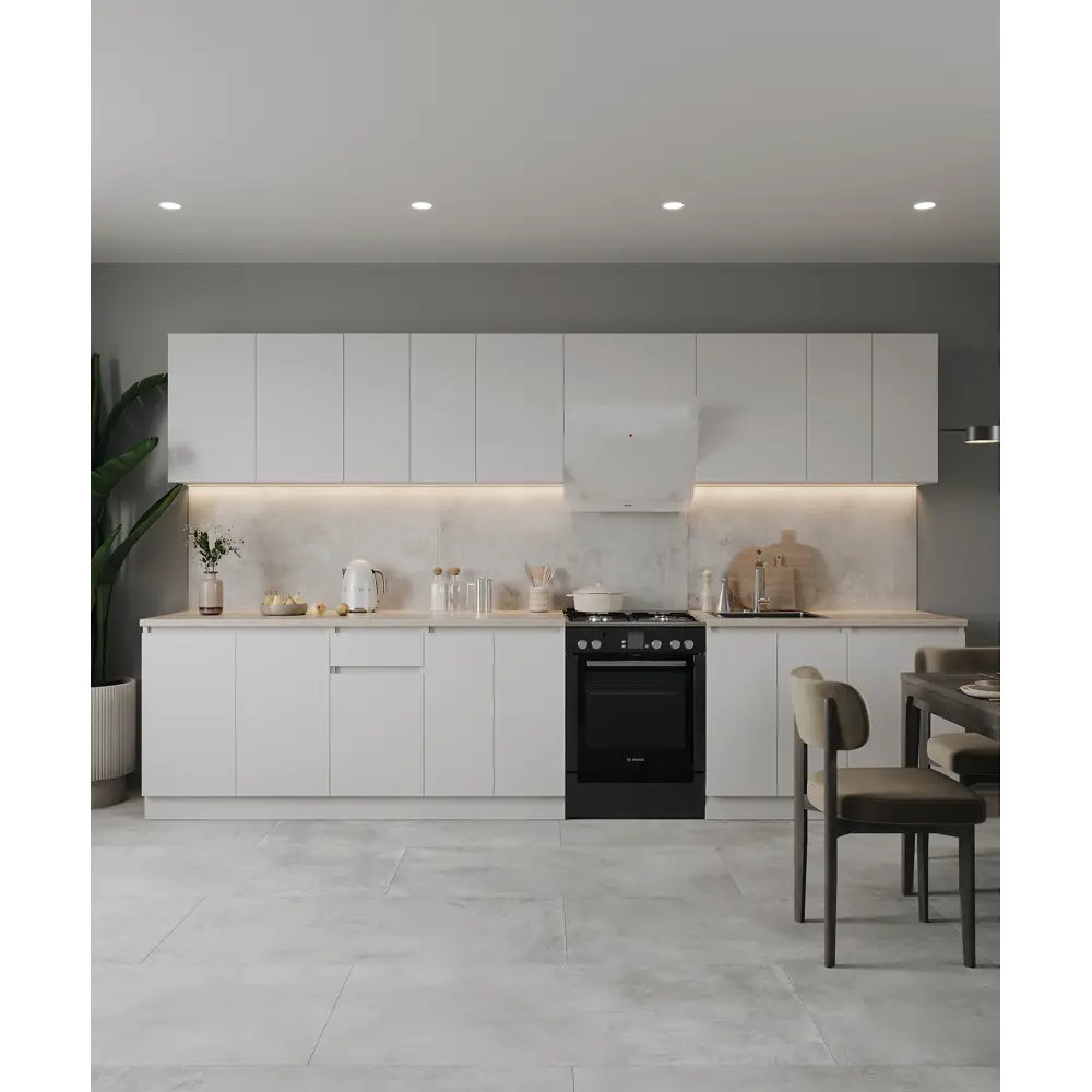 Кухонный гарнитур «Миус» 120x60 см ЛДСП цвет белый Santreyd STLM-2195869 - Вид №1