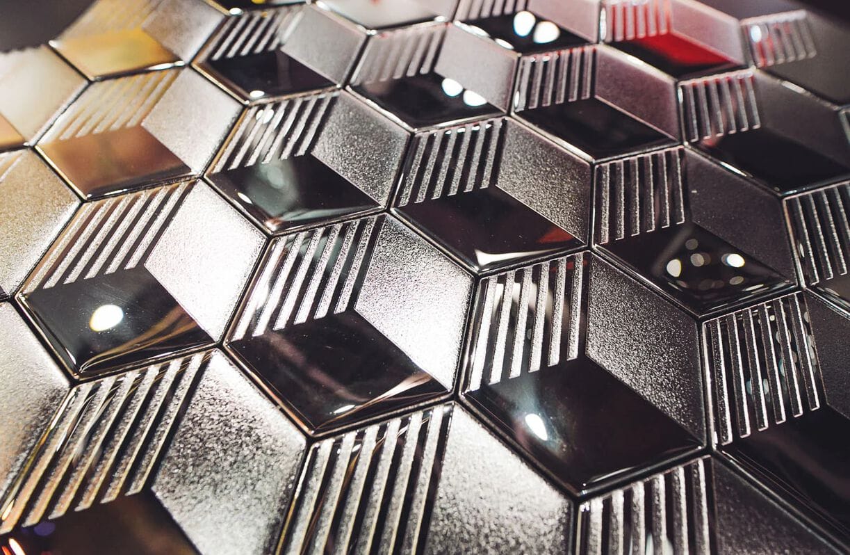 Декоративная стеклянная панель PlusObject HEXAGON ARCH-00143798 - Вид №1