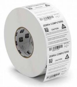 3007209-T Label, paper, 57x76mm; direct thermal, z-select 2000d, coated, permanent adhesive, 25mm core, perforation (930 labels per roll) Zebra