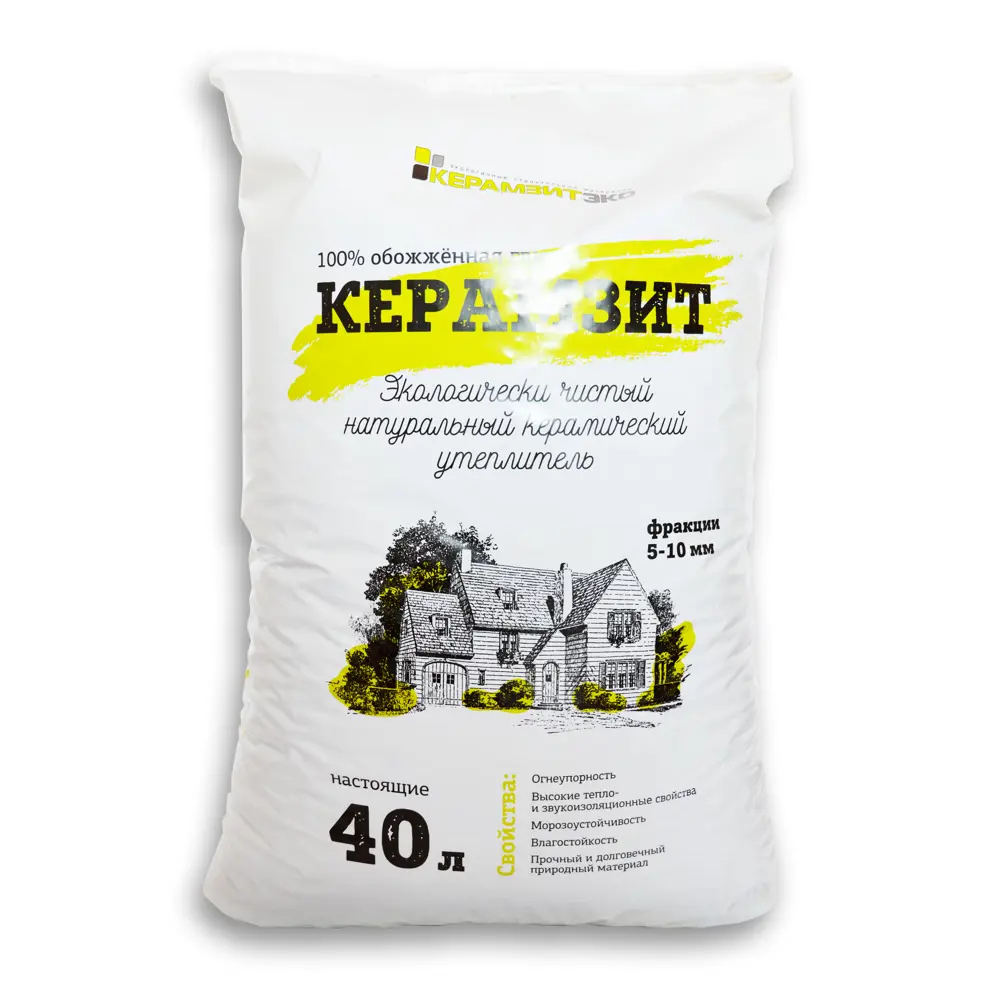 Керамзит фракция 5-10 мм 40 л КЕРАМЗИТЭКО STLM-2158947