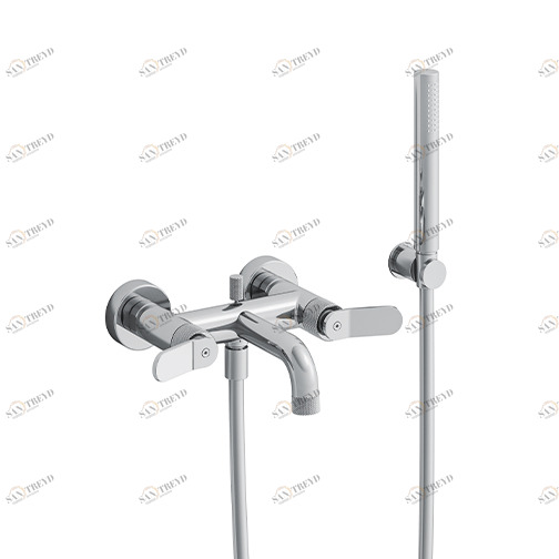 CRIES180 Внешний смеситель для ванны с гибким шлангом LONG LIFE и ручным душем с антилимическим покрытием из металла Cristina Rubinetterie 