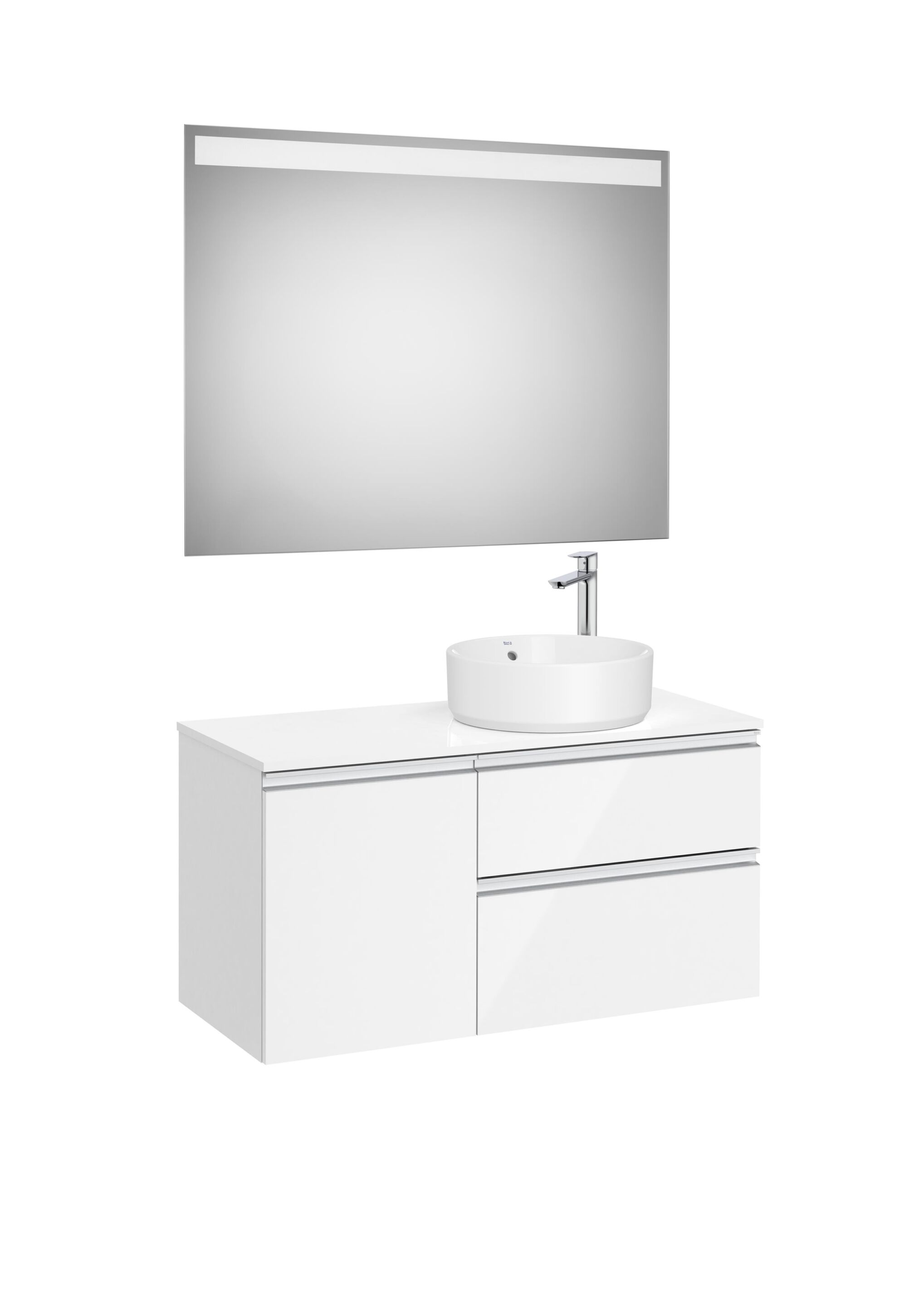 Деревянный умывальник с ящиками, дверцами, зеркалом и столешницей Roca The Gap ARCH-00083506 - Вид №8