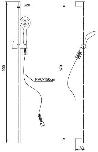 Paini Catania CTCR121L9 душевой гарнитур - Вид №1
