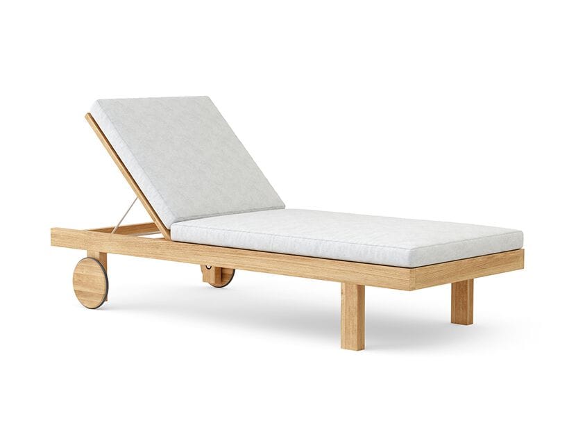 Садовая кровать с откидной спинкой из тикового дерева с колесами Walters Resort ARCH-00104997 - Вид №3