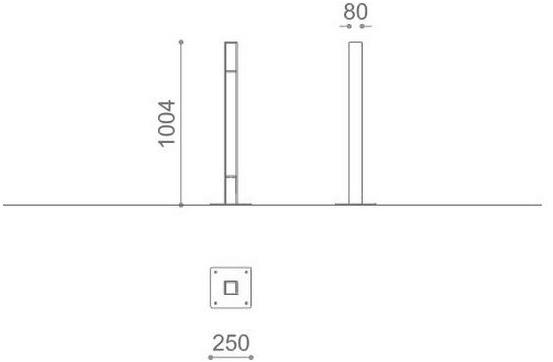 Metalco Кортен ™ блокиратор сообщение с опорной плитой sun-id-1444138 - Вид №5