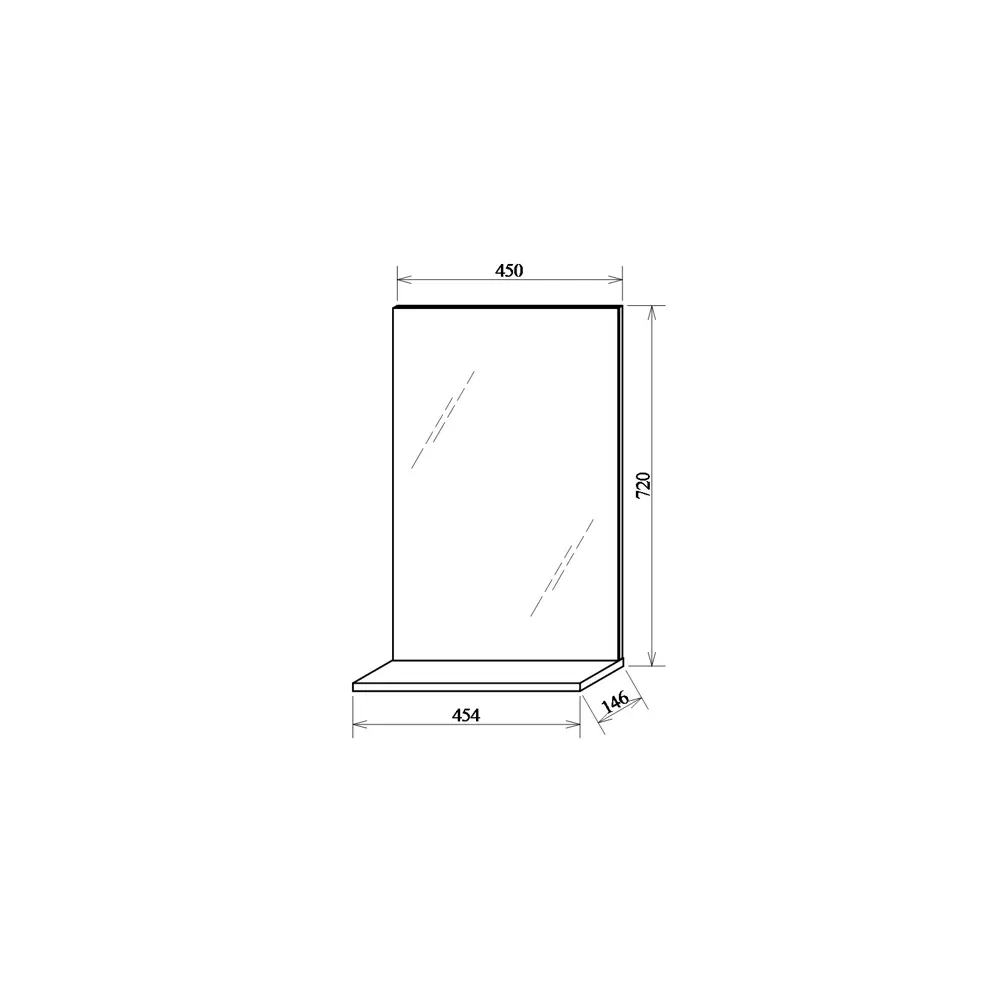 Зеркало «Элеганс» с полкой 50x72 см цвет светлое дерево Santreyd STLM-2197725 - Вид №6