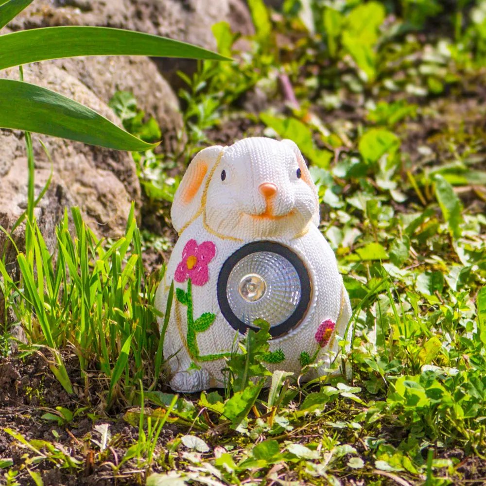 Светильник на солнечных батареях Knitrabbit, 15 см, полирезина/полипропен Santreyd STLM-2099626 - Вид №3