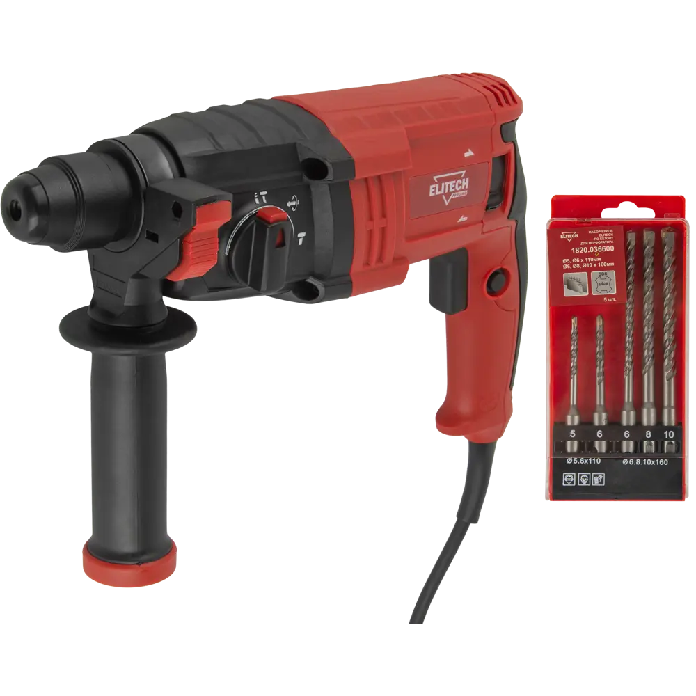 Перфоратор сетевой SDS-plus Elitech П 0724РЭМ, 750 Вт, 2.3 Дж STLM-2157040
