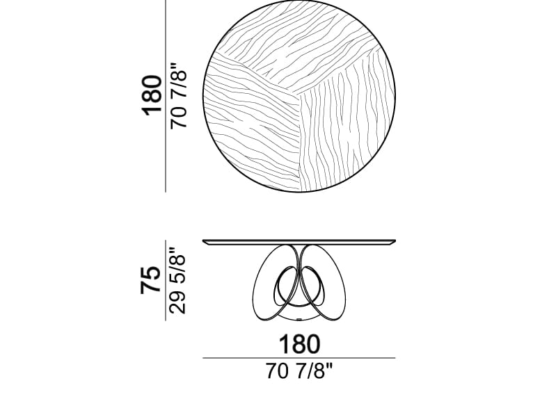 Круглый стол для гостиной из древесного волокна Arketipo ORACLE ARCH-00004122 - Вид №1