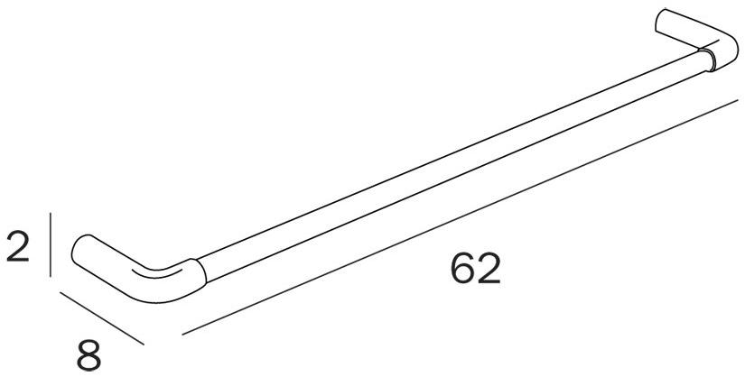 INDA® Вешалка для полотенец металлическая для гостиниц Hotellerie Av1180 - Вид №1
