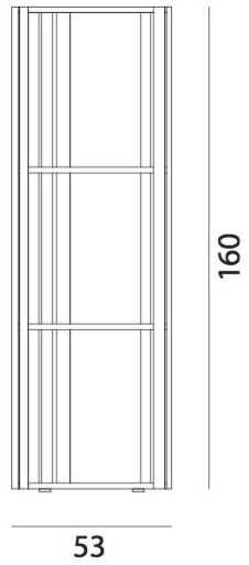 Medulum Открытый книжный шкаф из ореха Palafitte Pal.160  - Вид №5