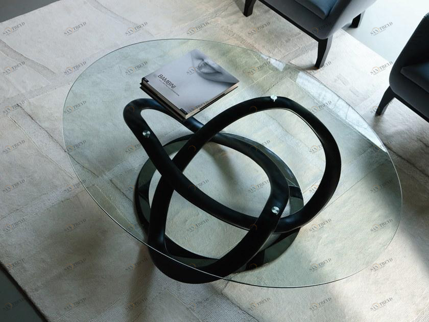 Porada Овальный хрустальный журнальный столик для гостиной Iron sun-id-1436245