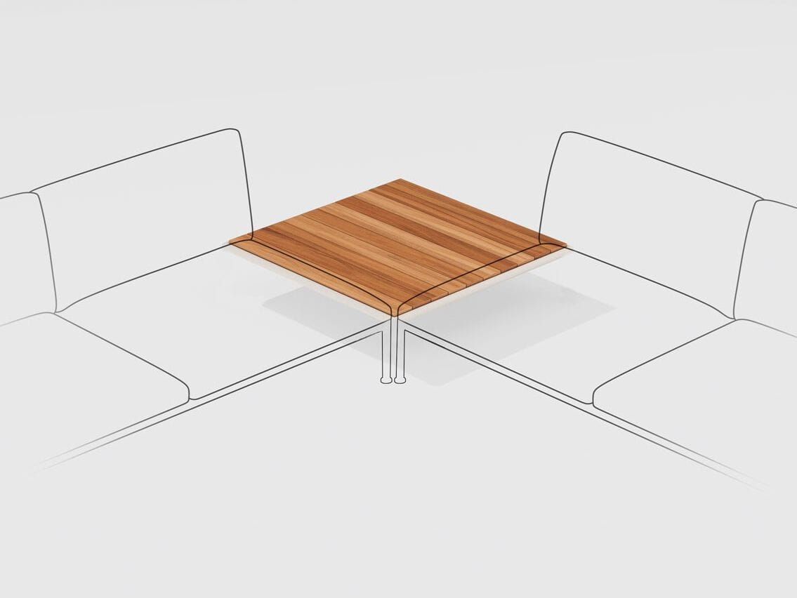 Низкий стол из тикового дерева FAST Roè ARCH-00134508