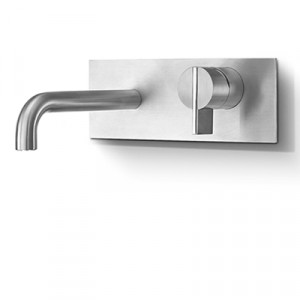 INS 035 Настенный Смеситель Для Умывальника Linki INSERT Сатиновая Сталь