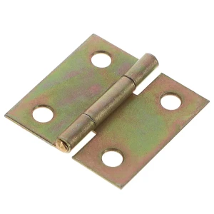 Петля карточная Gah Alberts, 31х31х0.8 мм, сталь оцинкованная, цвет жёлтый, 2 шт.